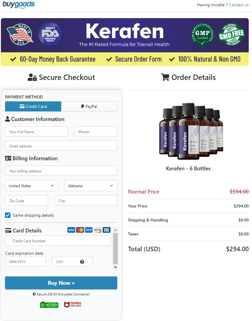 kerafen kerafen-secure-checkout-page